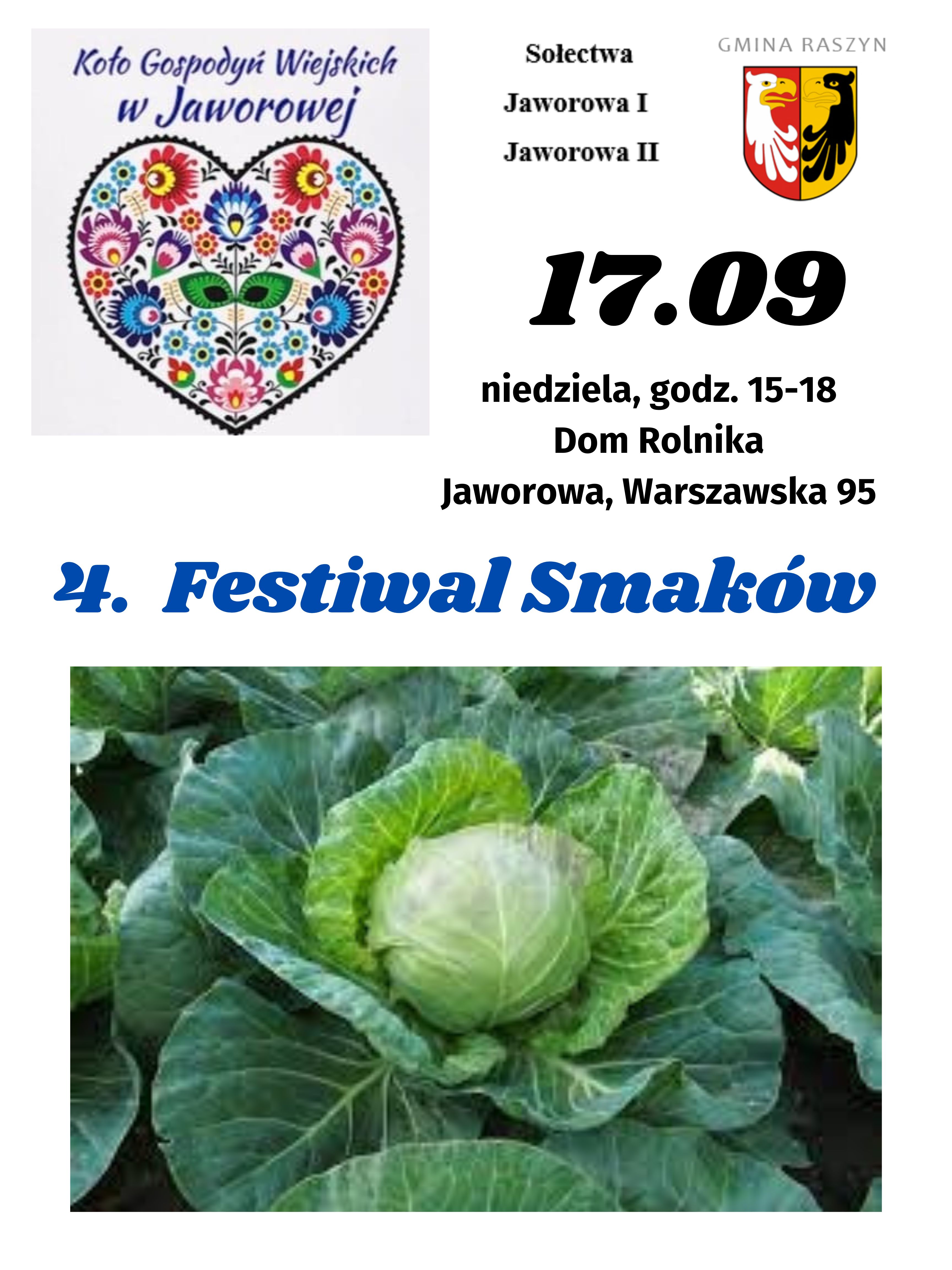 Plakat: "4. Festiwal Smaków" w Jaworowej