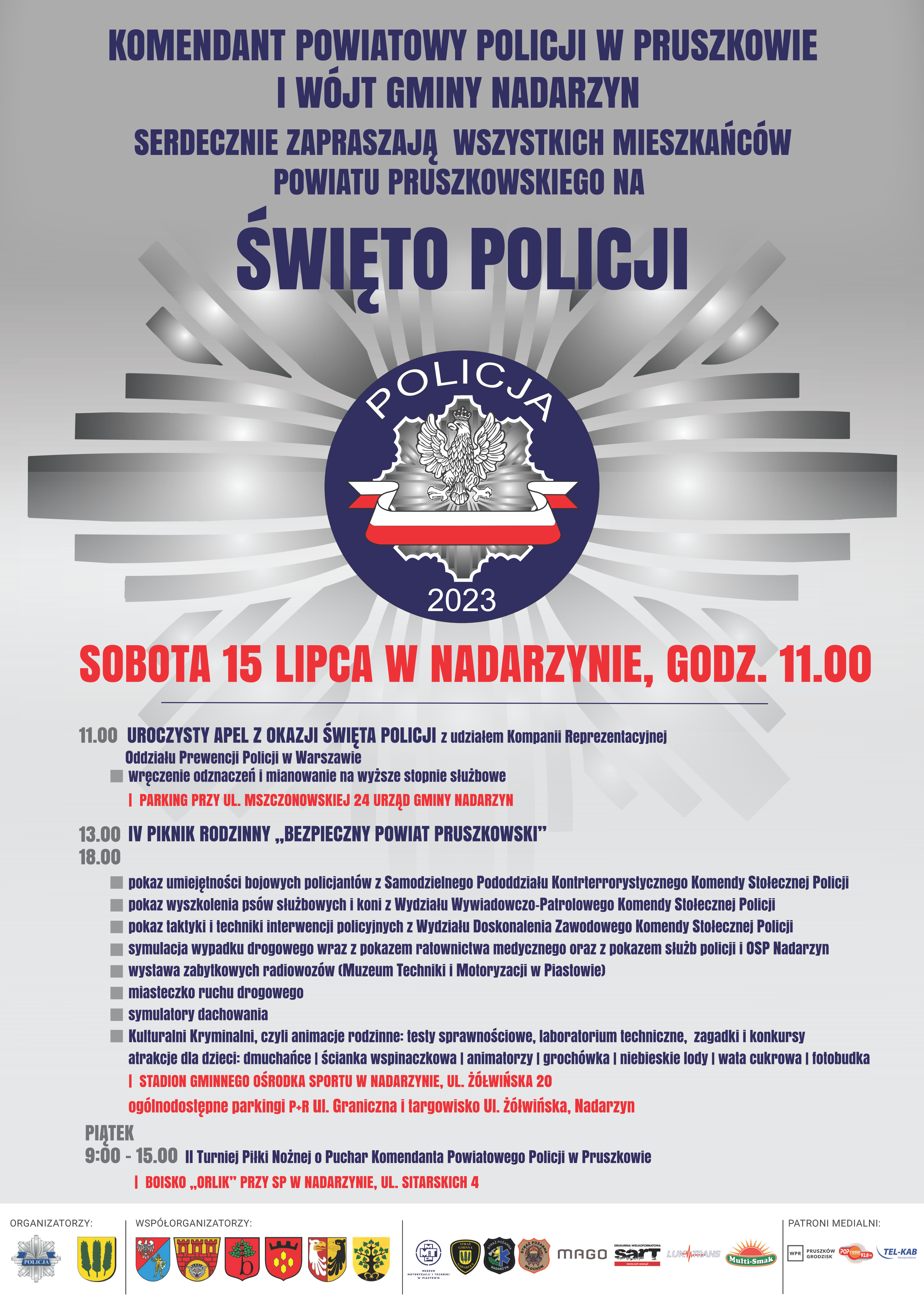 Plakat: Święto Policji Powiatu Pruszkowskiego