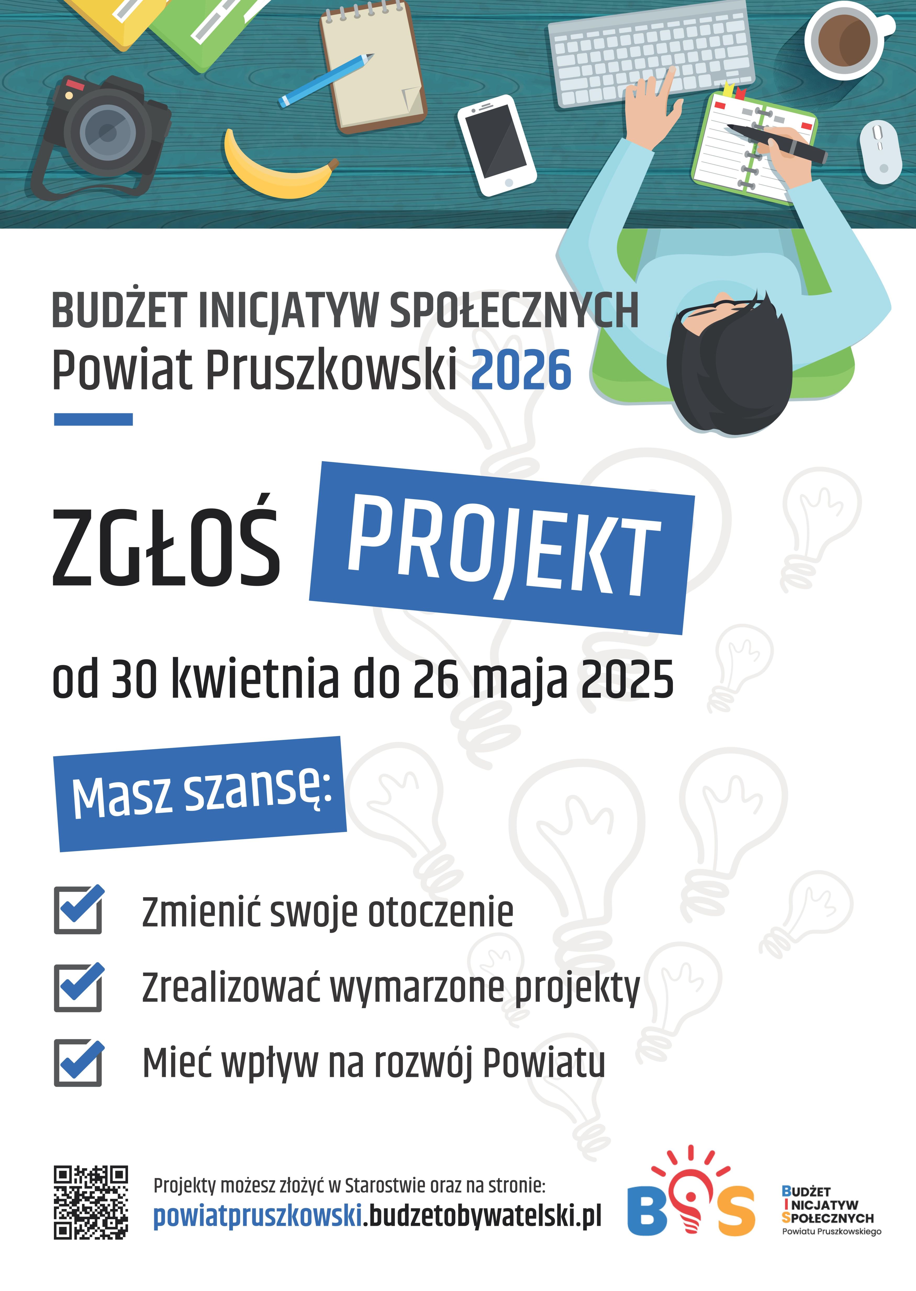 Budżet Inicjatyw Społecznych 2026 – mieszkańcy decydują!