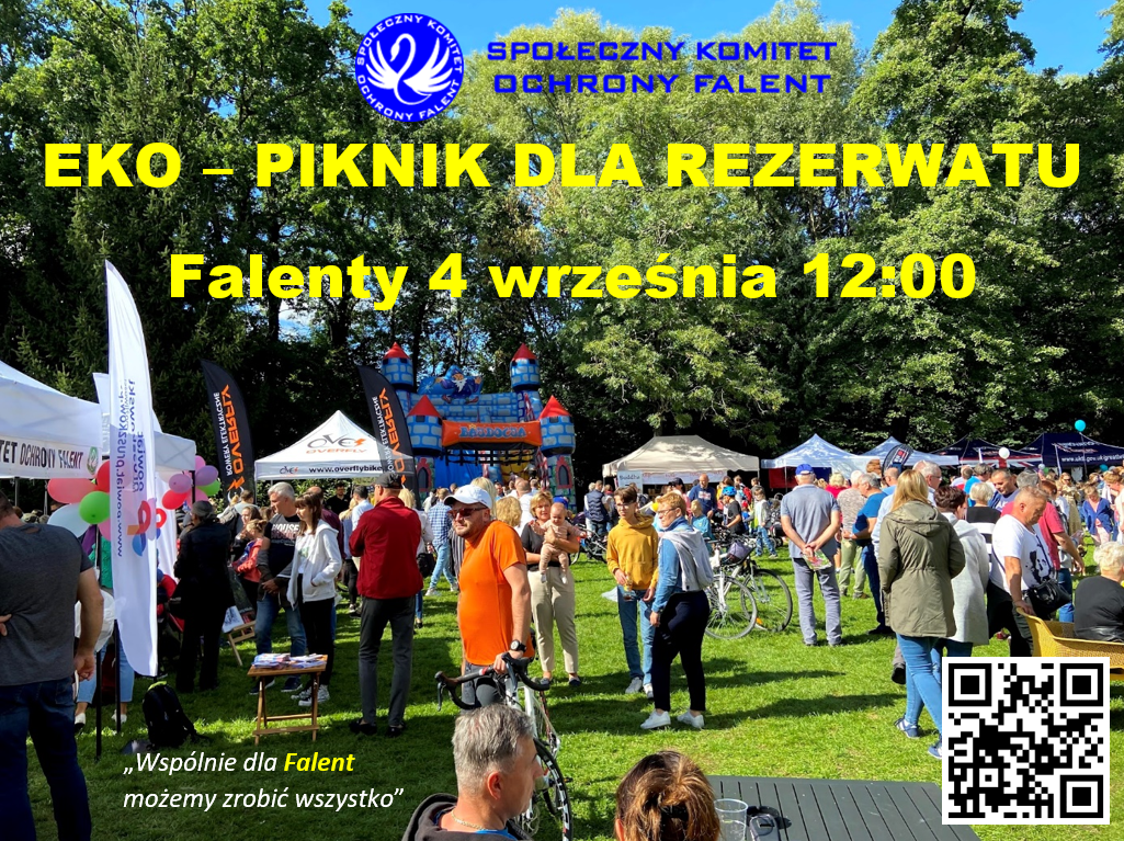 Plakat: Eko-Piknik dla Rezerwatu w Falentach  04.09.2022 godz. 12