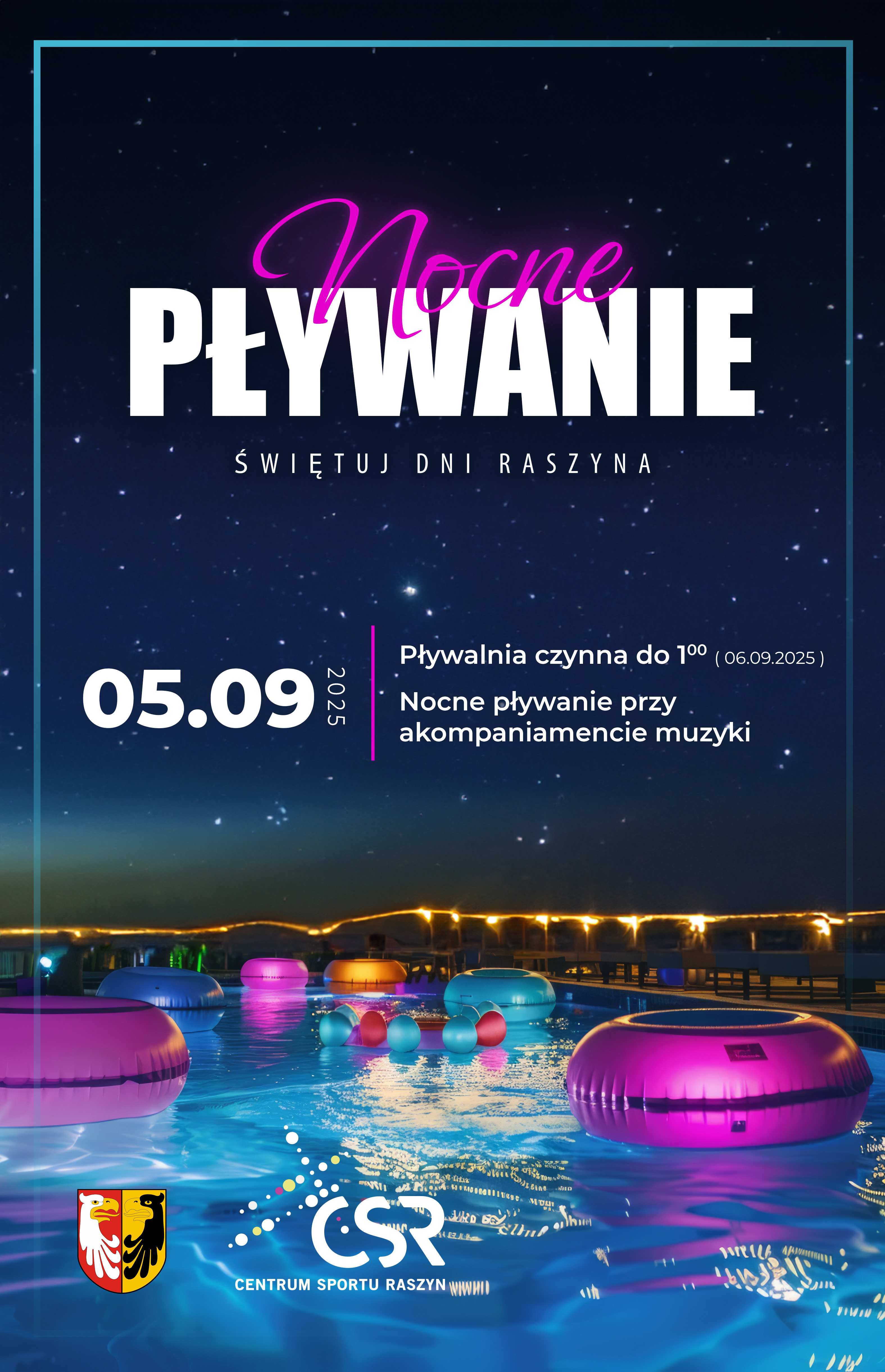 Centrum Sportu zaprasza na NOCNE PŁYWANIE!  