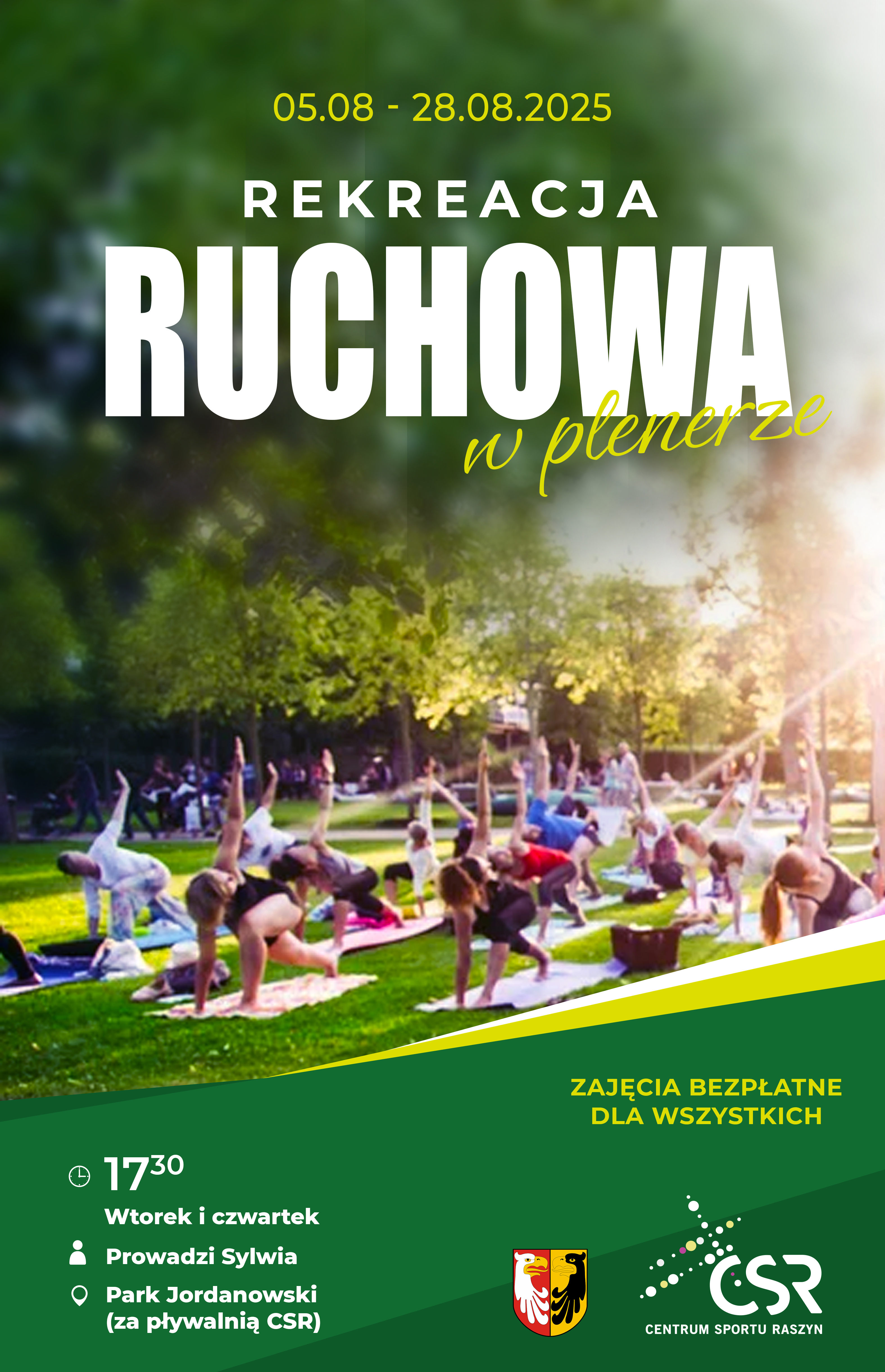 Zajęcia ruchowe z Centrum Sportu – sierpień 2025