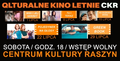 Plakat: QLTURALNE kino letnie CKR! 