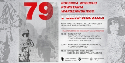 Plakat: Uroczyste obchody 79. rocznicy wybuchu Powstania Warszawskiego