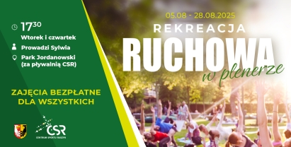 Zajęcia ruchowe z Centrum Sportu – sierpień 2025