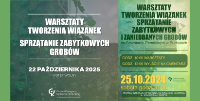 Warsztaty tworzenia wiązanek – akcja porządkowania grobów