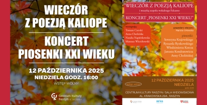 Wieczór z Poezją Kaliope i muzyką zespołu wokalnego Falcanto