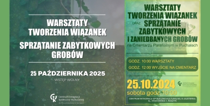 Warsztaty tworzenia wiązanek – akcja porządkowania grobów