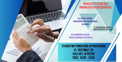 Bezpłatne warsztaty letnie dla NGOsów!