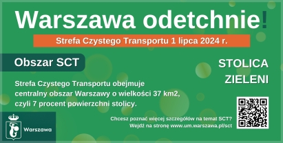 Plakat: Strefa Czystego Transportu w Warszawie