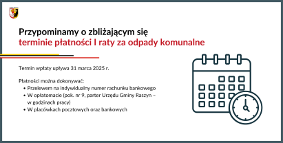 PRZYPOMINAMY O PŁATNOŚCIACH