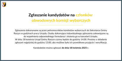 Zgłaszanie kandydatów do obwodowych komisji wyborczych – termin do 18 kwietnia