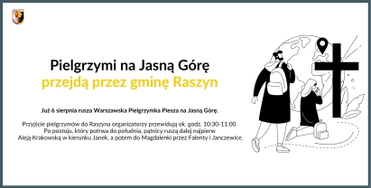 Pielgrzymi na Jasną Górę przejdą przez gminę Raszyn