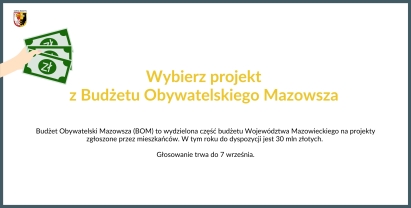 Wybierz projekt z Budżetu Obywatelskiego Mazowsza – zagłosuj do 7 września