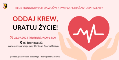 Oddaj krew podczas Wioski Zdrowia w Raszynie 