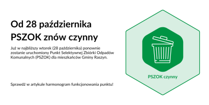 PSZOK znów czynny dla mieszkańców gminy Raszyn – od wtorku (28 października)