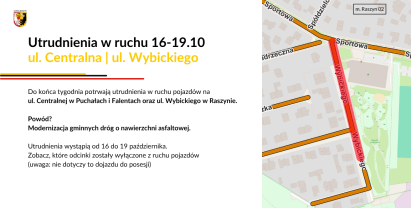 Utrudnienia w ruchu pojazdów z powodu modernizacji gminnych dróg