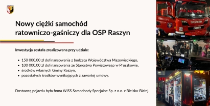 Plakat: Mamy nowy wóz strażacki! 