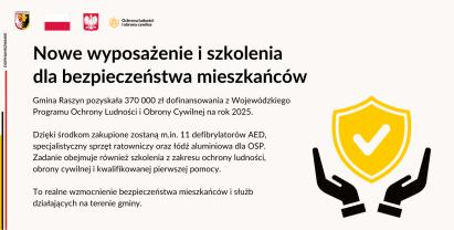 Nowe dofinansowaniem na ważne zadanie z zakresu ochrony ludności i obrony cywilnej