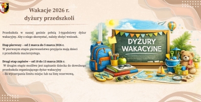 Dyżury wakacyjne przedszkoli w 2026 roku