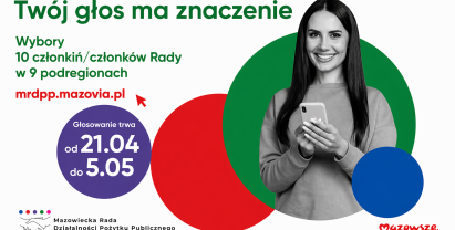 Zaproszenie do głosowania na kandydatki/kandydatów na członków Mazowieckiej Rady Działalności Pożytku Publicznego VII kadencji