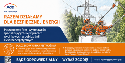 wycinką drzew i gałęzi znajdujących się w pobliżu linii elektroenergetycznych
