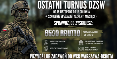 Ostatnia szansa w tym roku! Dołącz do DZSW i zostań żołnierzem