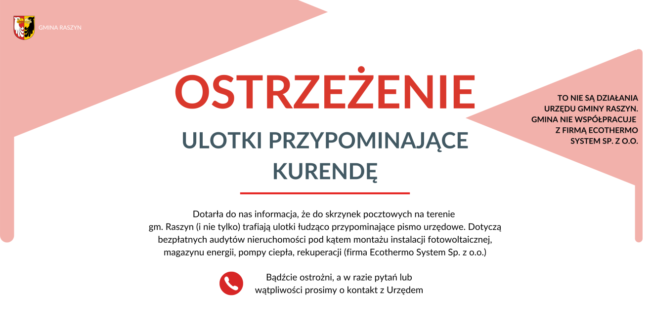 Ostrzeżenie przed ulotkami przypominającymi kurendę