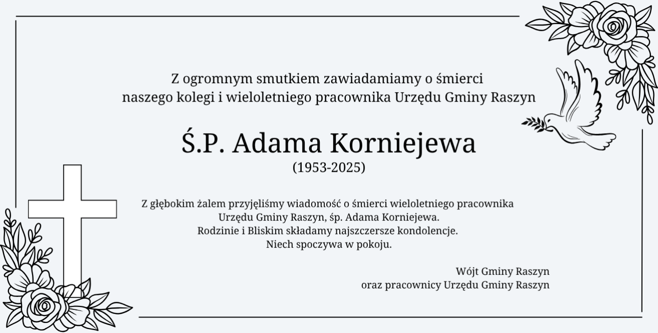 zawiadamiamy o śmierci śp. Adama Korniejewa