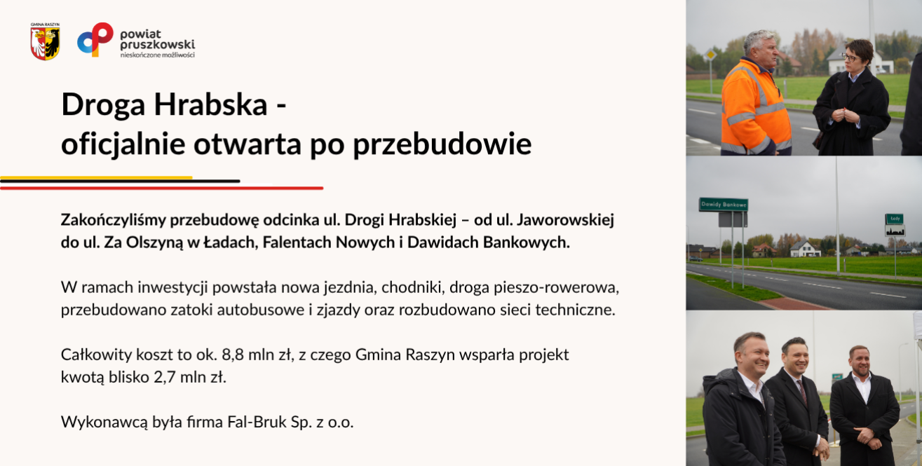 Droga Hrabska oficjalnie otwarta po przebudowie