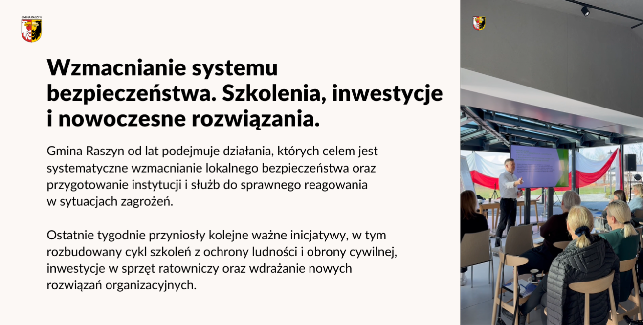 Konsekwentnie wzmacniamy system bezpieczeństwa. Szkolenia, inwestycje i nowoczesne rozwiązania.