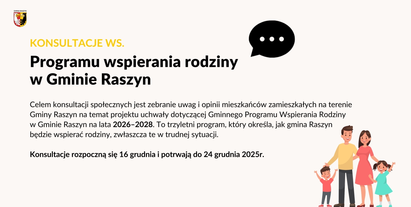 Konsultacje ws. Programu wspierania rodziny w Gminie Raszyn