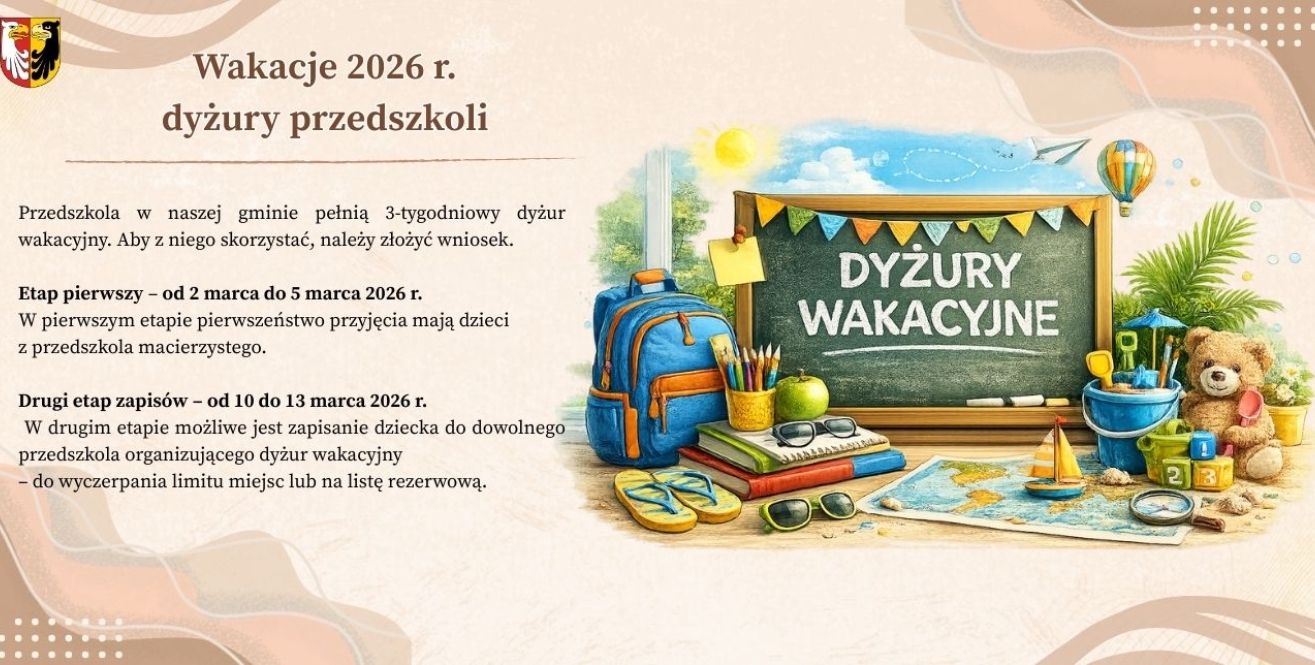 Dyżury wakacyjne przedszkoli w 2026 roku