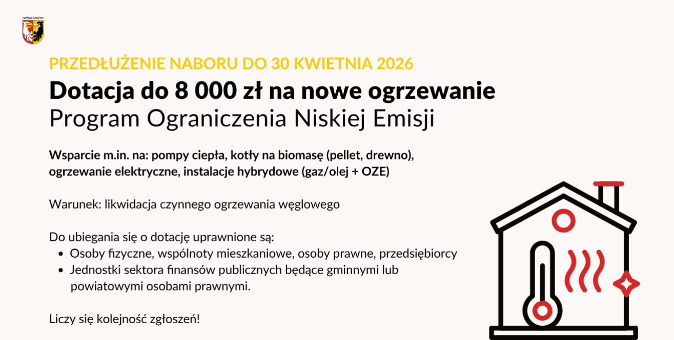 Program Ograniczenia Niskiej Emisji - przedłużony nabór wniosków do 30 kwietnia 2026 