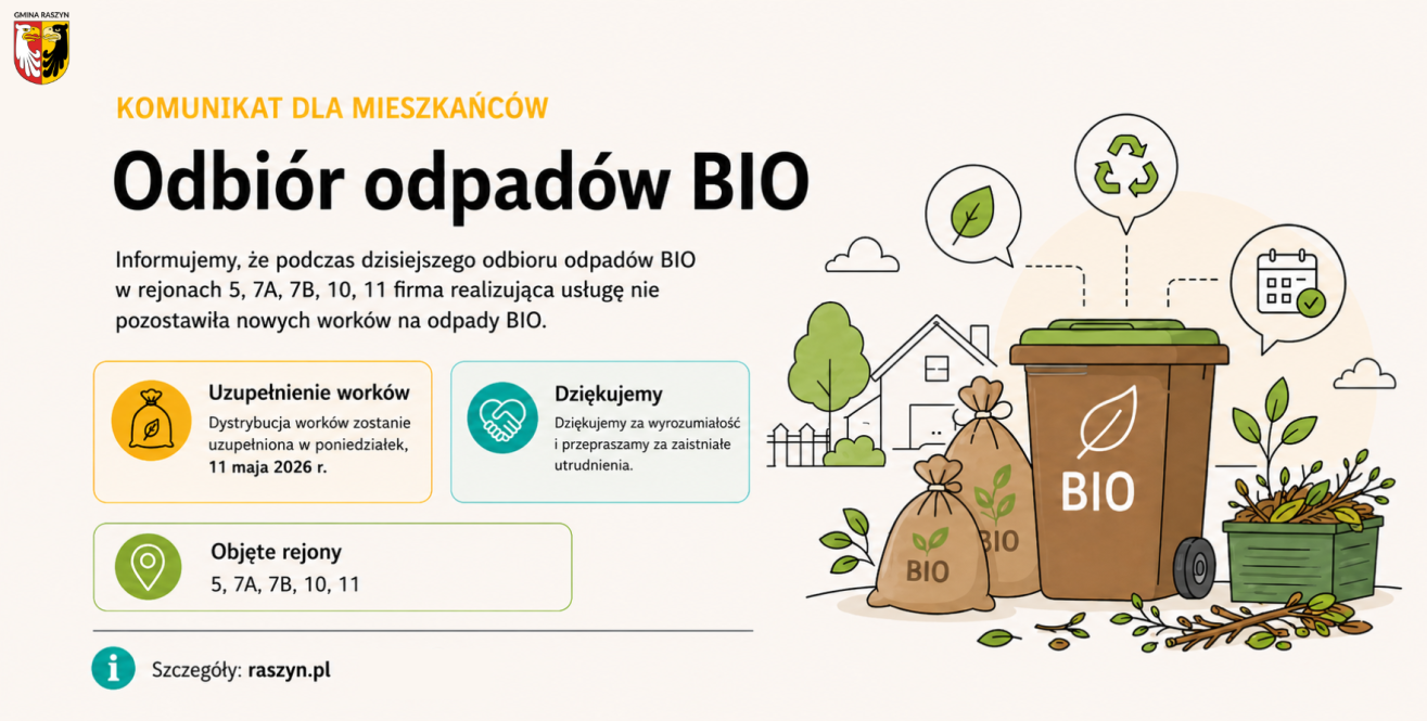 Komunikat dla mieszkańców – odbiór odpadów BIO