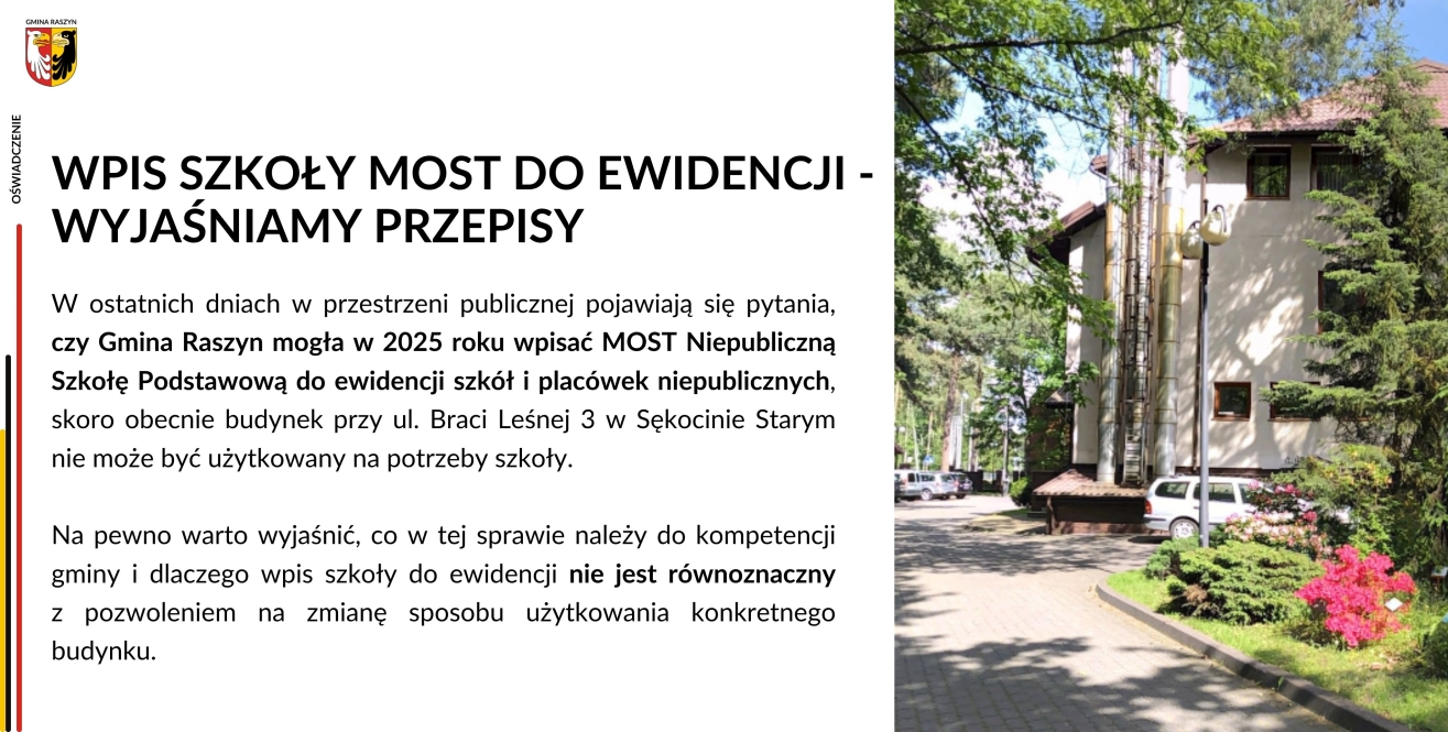 Wpis szkoły MOST do ewidencji - wyjaśniamy przepisy