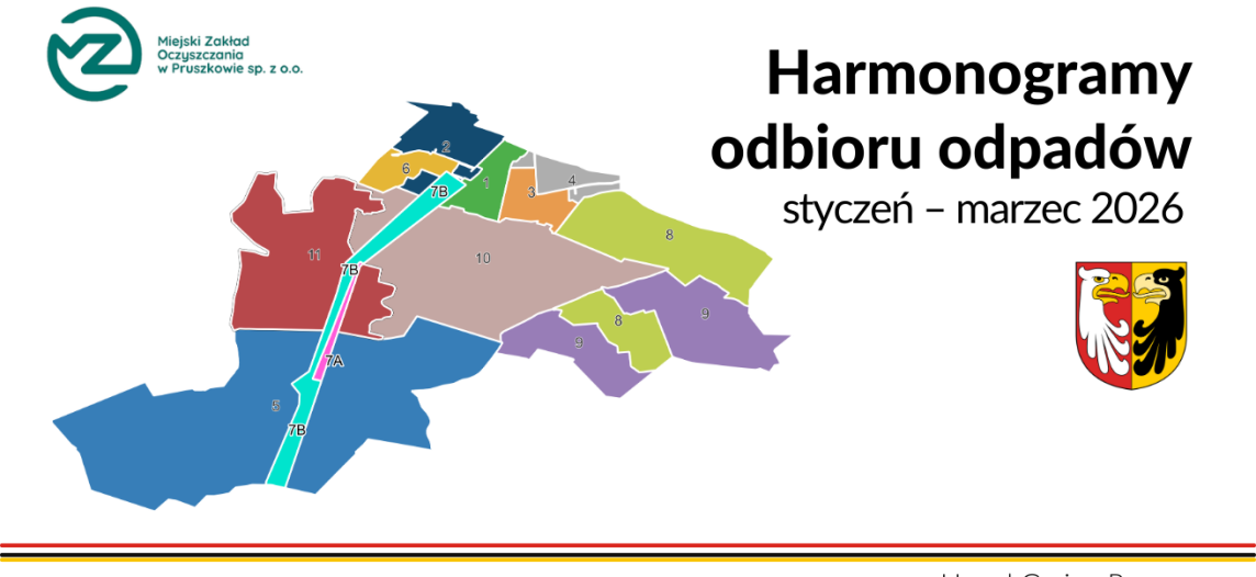 Harmonogramy odbioru odpadów styczeń - marzec 2026