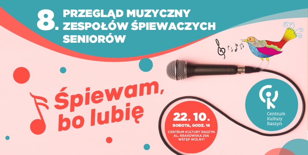 Plakat: VIII Przegląd Muzyczny Zespołów Śpiewaczych Seniorów