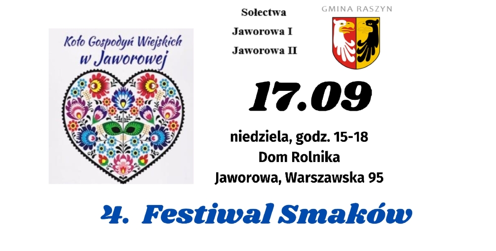 Plakat: "4. Festiwal Smaków" w Jaworowej