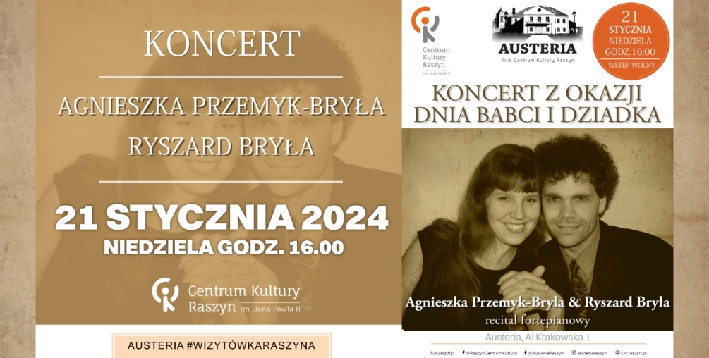 Koncert na 4 ręce duetu fortepianowego Agnieszki Przemyk Bryły & Ryszarda Bryły