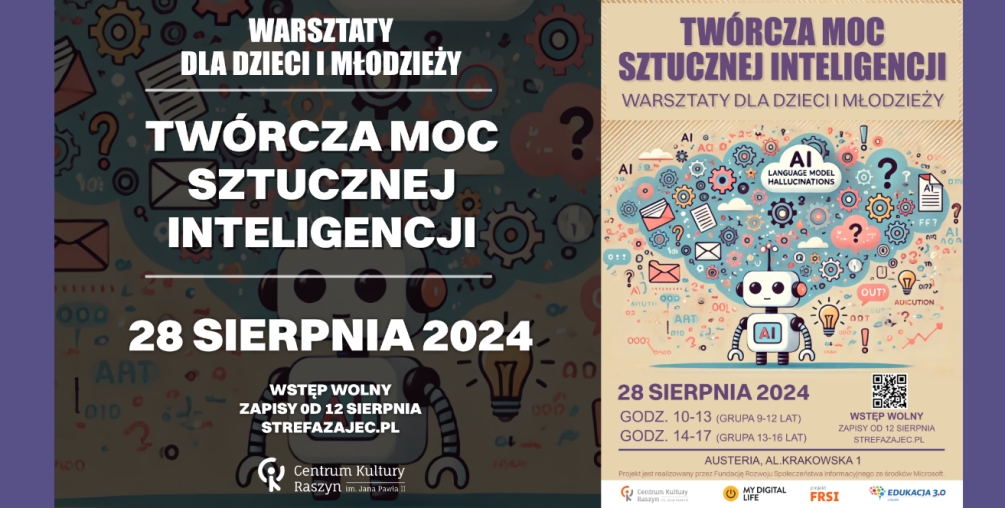 Warsztaty “Twórcza moc sztucznej inteligencji” dla dzieci i młodzieży!