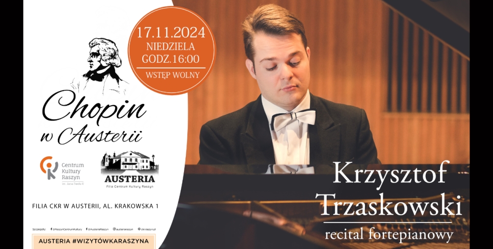 Recital fortepianowy Krzysztofa Trzaskowskiego w ramach cyklu Chopin w Austerii