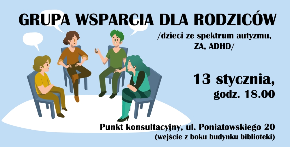 Grupa wsparcia dla rodziców dzieci ze spektrum autyzmu, ZA, ADHD