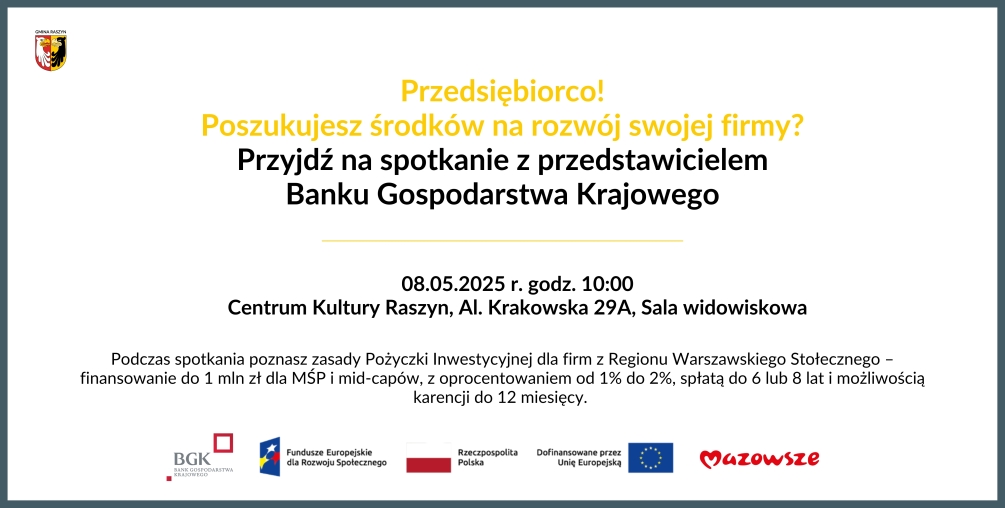 Spotkanie z przedstawicielem Banku Gospodarstwa Krajowego