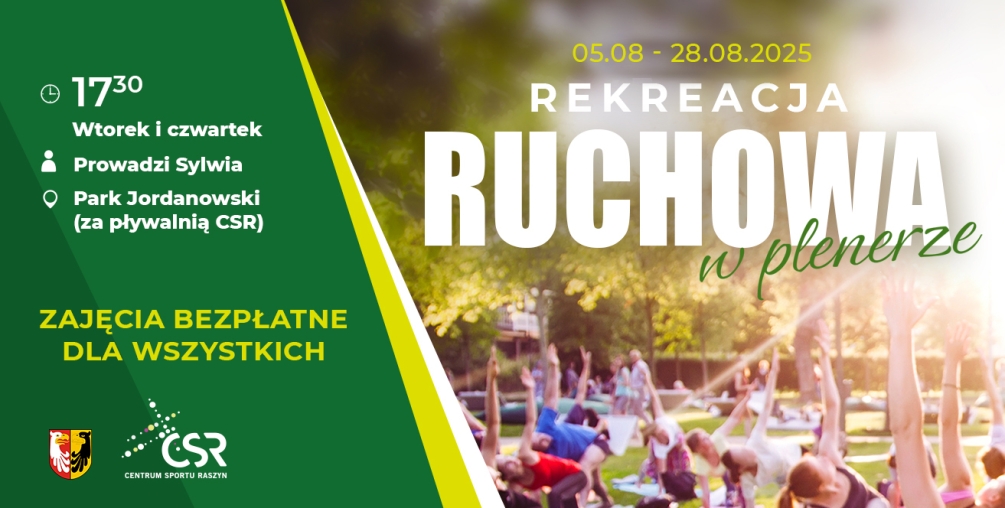 Zajęcia ruchowe z Centrum Sportu – sierpień 2025