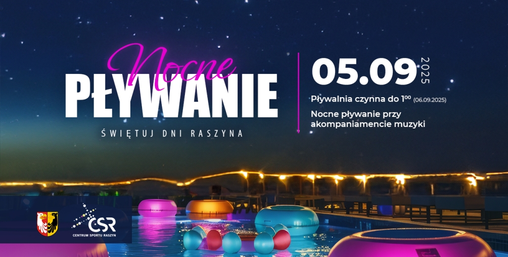 Centrum Sportu zaprasza na NOCNE PŁYWANIE!