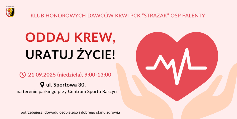 Oddaj krew podczas Wioski Zdrowia w Raszynie