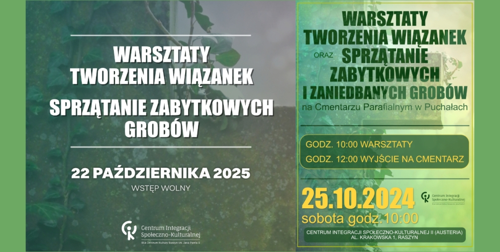 Warsztaty tworzenia wiązanek – akcja porządkowania grobów