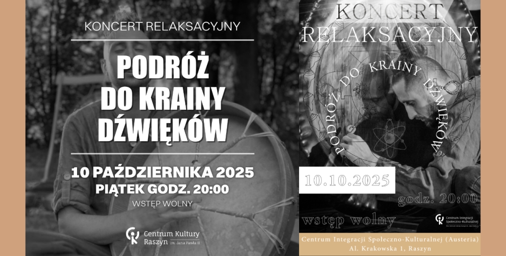 Koncert relaksacyjny „Podróż do krainy dźwięków” – Wojciech Kasperek