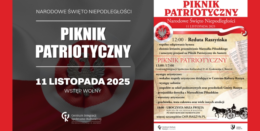 PIKNIK PATRIOTYCZNY – Narodowe Święto Niepodległości 11 listopada 2025 r